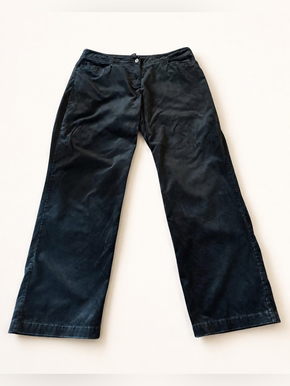 Eileen Fisher Women's Black Velvet Straight-Leg Pants